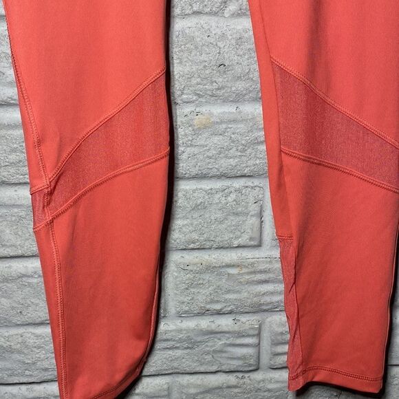 NWT MSRP $100 Adidas Climalite Ultimate Rise Printed Orange Tights Leggings - Picture 5 of 9